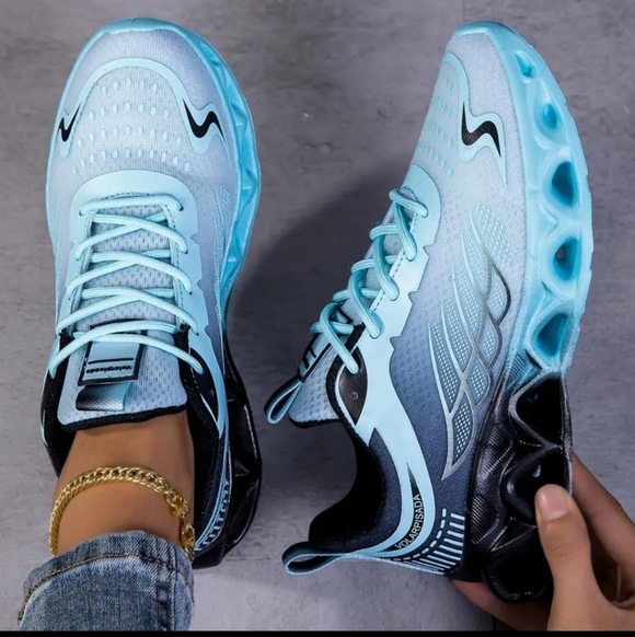 All Terrain Lightweight Blue Athletic Sneakers Women - Picture 2 of 5